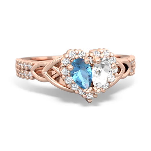 blue topaz-white topaz keepsake engagement ring