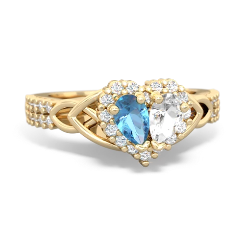 blue topaz-white topaz keepsake engagement ring