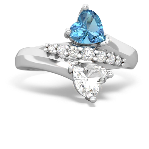 blue topaz-white topaz modern ring