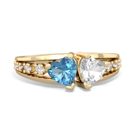 blue topaz-white topaz modern ring