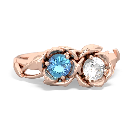 blue topaz-white topaz roses ring