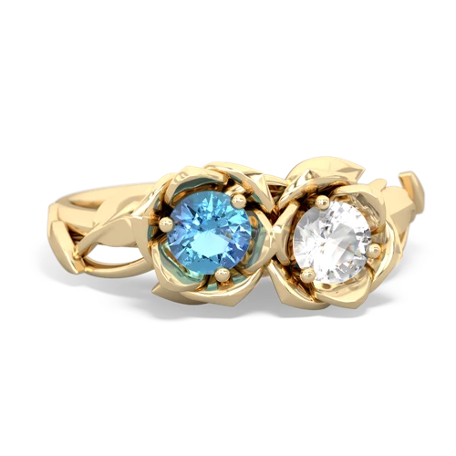 blue topaz-white topaz roses ring