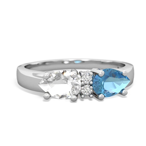 blue topaz-white topaz timeless ring