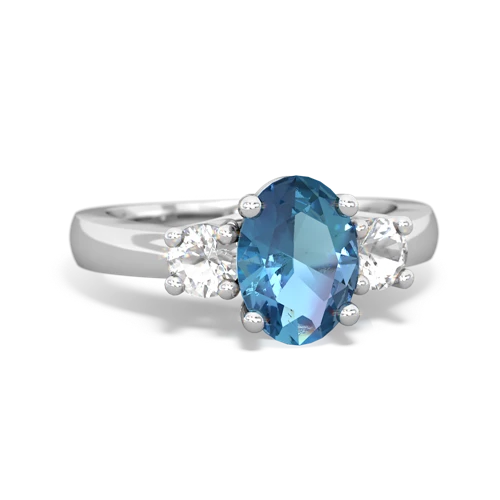 blue topaz-white topaz timeless ring