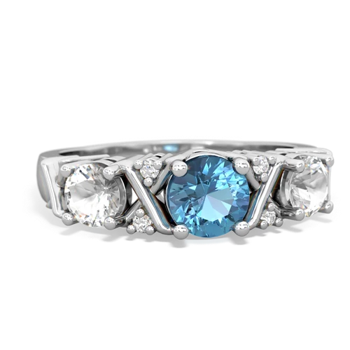 blue topaz-white topaz timeless ring