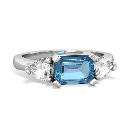 blue topaz-white topaz timeless ring