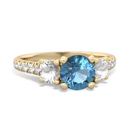 blue topaz-white topaz trellis pave ring