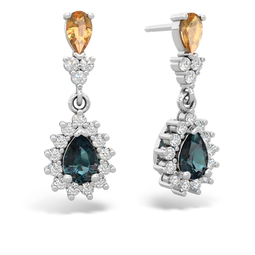citrine-alexandrite dangle earrings