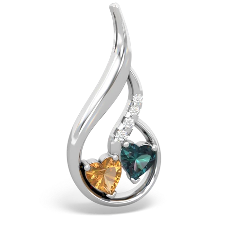 citrine-alexandrite keepsake swirl pendant