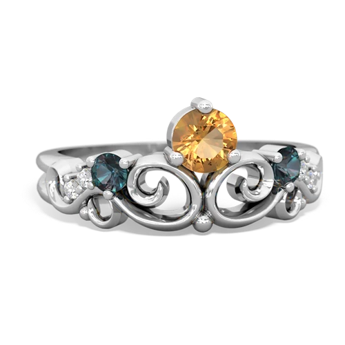 citrine-alexandrite crown keepsake ring