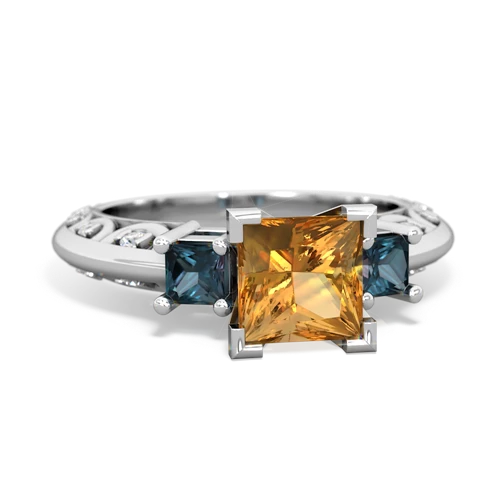 citrine-alexandrite engagement ring