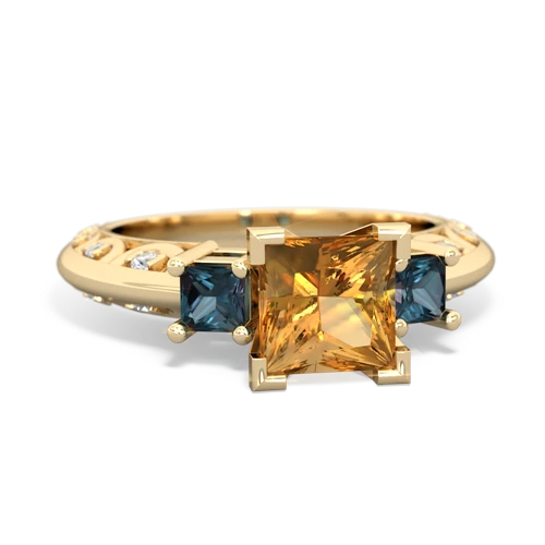 citrine-alexandrite engagement ring