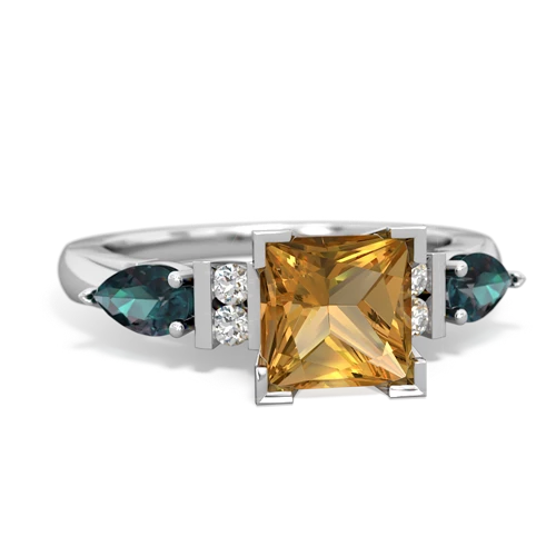 citrine-alexandrite engagement ring