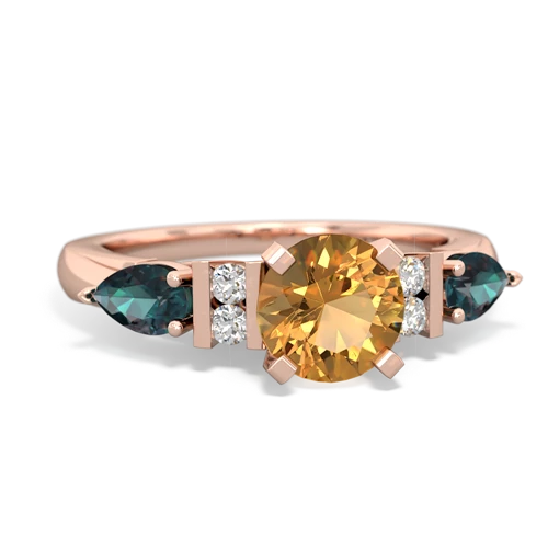 citrine-alexandrite engagement ring