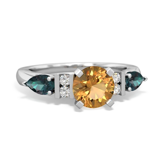 citrine-alexandrite engagement ring