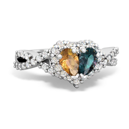 citrine-alexandrite engagement ring