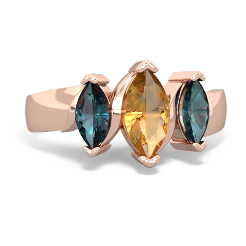 citrine-alexandrite keepsake ring