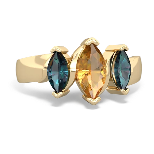 citrine-alexandrite keepsake ring