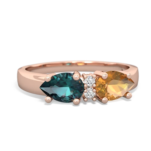 citrine-alexandrite timeless ring