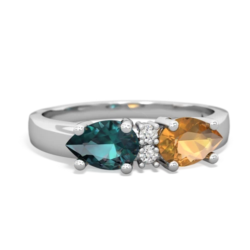 citrine-alexandrite timeless ring