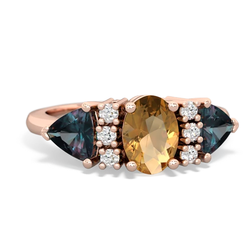 citrine-alexandrite timeless ring