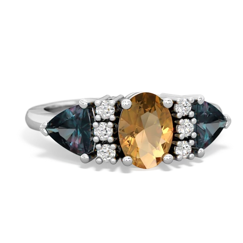 citrine-alexandrite timeless ring