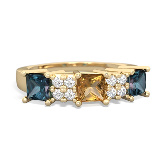 citrine-alexandrite timeless ring