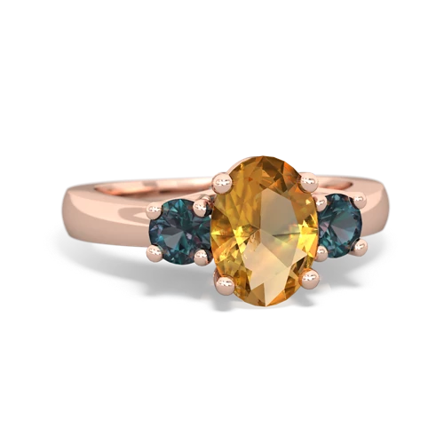 citrine-alexandrite timeless ring