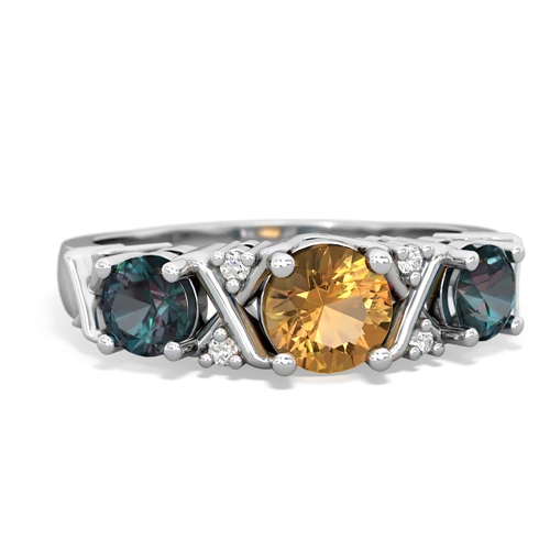 citrine-alexandrite timeless ring