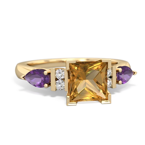 citrine-amethyst engagement ring