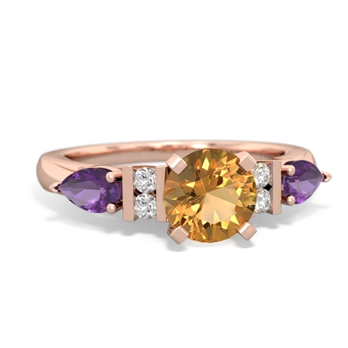 citrine-amethyst engagement ring