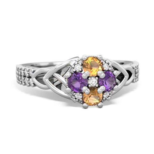 citrine-amethyst engagement ring