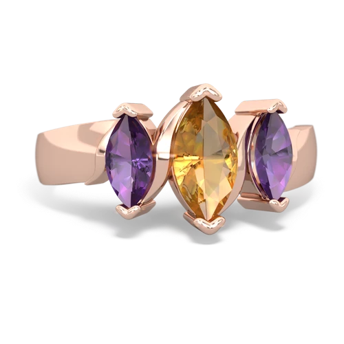 citrine-amethyst keepsake ring