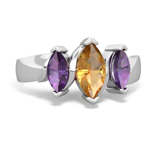 citrine-amethyst keepsake ring