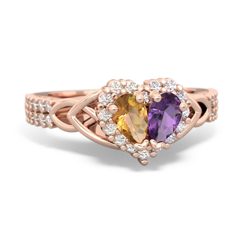 citrine-amethyst keepsake engagement ring