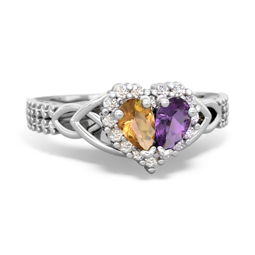 citrine-amethyst keepsake engagement ring