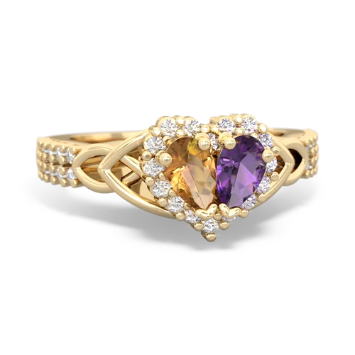 citrine-amethyst keepsake engagement ring