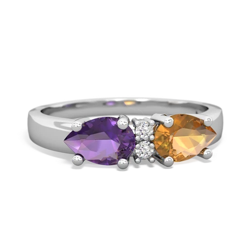 citrine-amethyst timeless ring