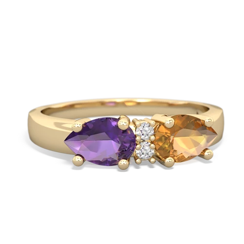 citrine-amethyst timeless ring