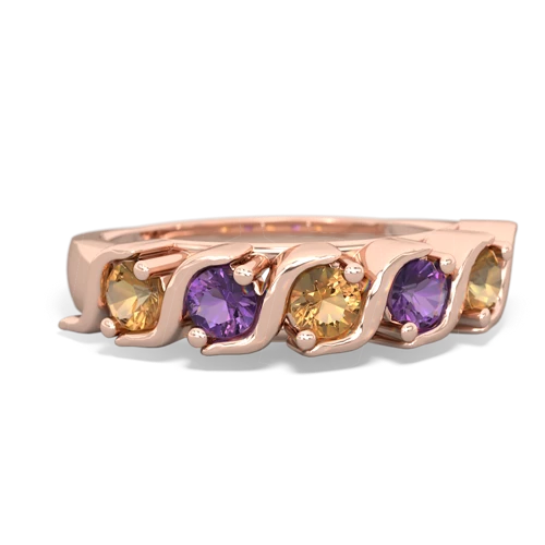 citrine-amethyst timeless ring