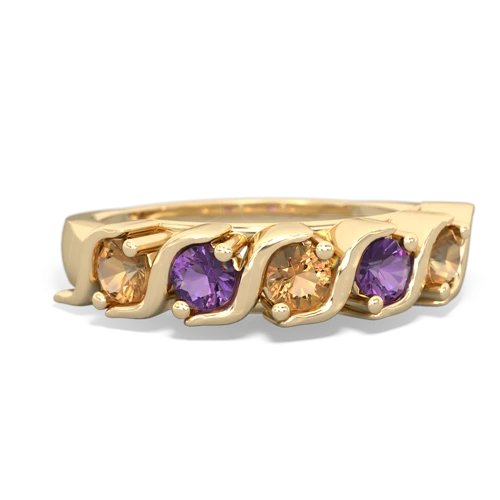 citrine-amethyst timeless ring