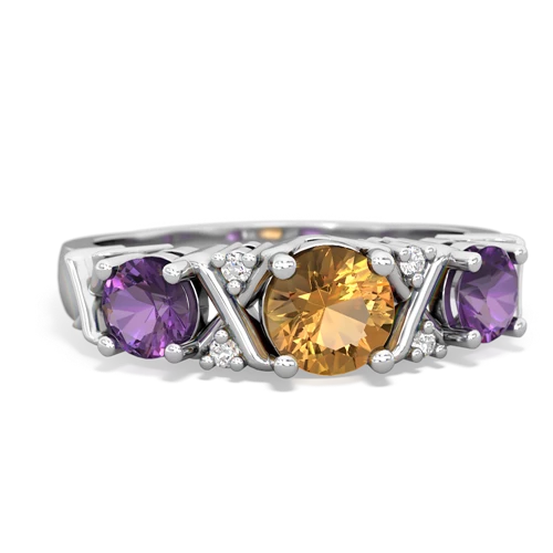 citrine-amethyst timeless ring