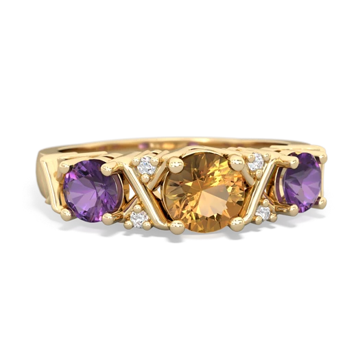 citrine-amethyst timeless ring