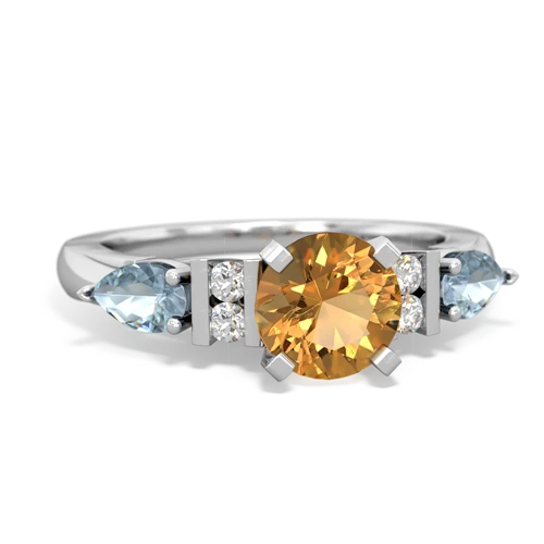 citrine-aquamarine engagement ring