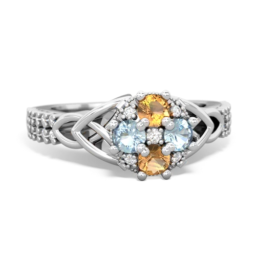 citrine-aquamarine engagement ring