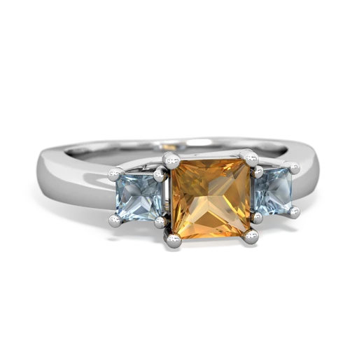 citrine-aquamarine timeless ring