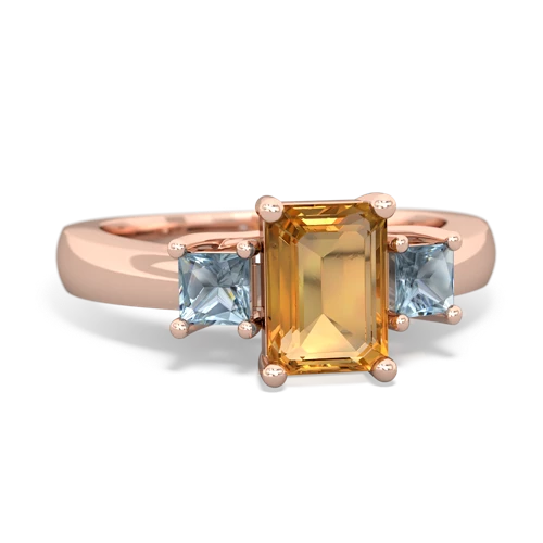 citrine-aquamarine timeless ring