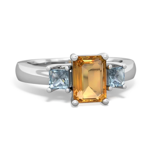 citrine-aquamarine timeless ring