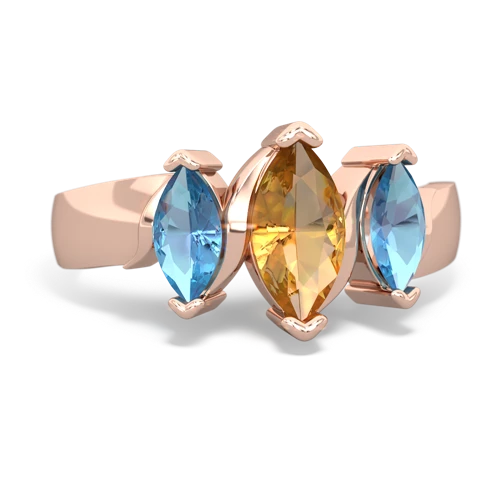 citrine-blue topaz keepsake ring