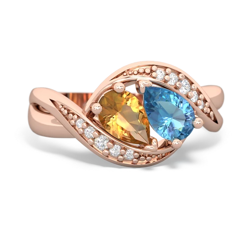 citrine-blue topaz keepsake curls ring